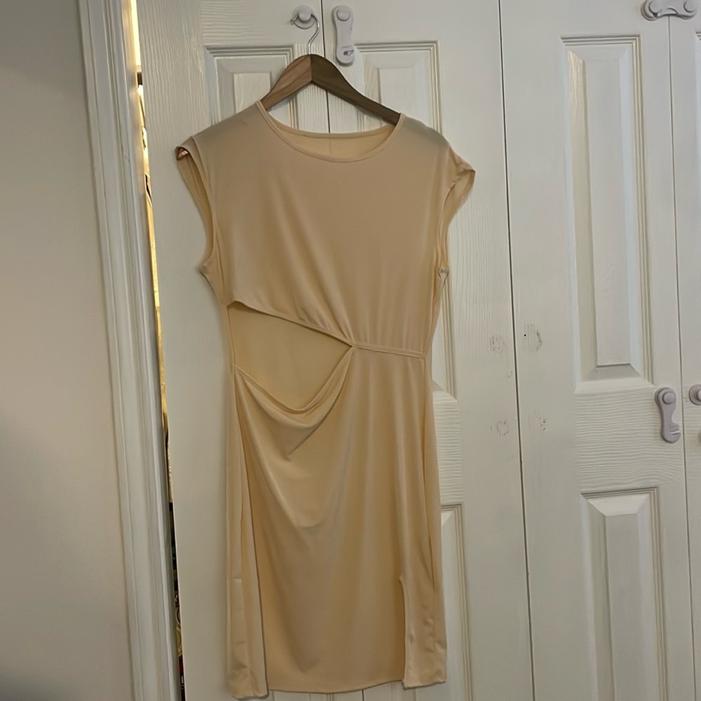 Body Con Dress, Beige/nude color